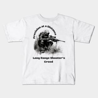 Precision at a Distance: Long Range Shooter's Creed Long Range Shooting Kids T-Shirt